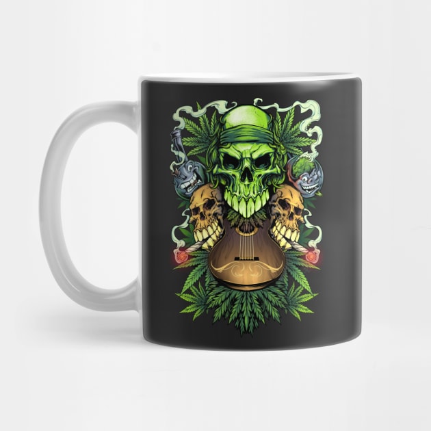 Marijuana Skulls by FlylandDesigns